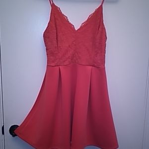 Coral Charlotte Russe cocktail dress